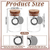 2Pcs Transparent Glass Empty Bottles with Alloy Heart Paw Print Charms and Locket Charms AJEW-DR00039-2
