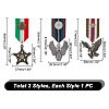 3Pcs 3 Styles Wing & Eagle & Star Retro British Preppy Styel Alloy Charms Lapel Pin JEWB-GA0001-20-2