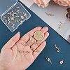 SUPERFINDINGS 24Pcs 6 Styles Brass Clear Cubic Zirconia Connector Charms KK-FH0004-47-3