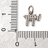 Brass Micro Pave Cubic Zirconia Chai Charms KK-P308-62P-3