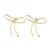 Bowknot Rack Plated Brass Stud Earrings for Women EJEW-Z051-11B-G-1