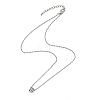 Alloy Disc with Heart Pendant 304 Stainless Steel Cable Chain Necklaces for Women NJEW-JN05639-4