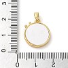 Brass Micro Pave Clear Cubic Zirconia with Acrylic Pendants KK-G483-12G-3