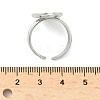 304 Stainless Steel Cuff Rings Components STAS-Z138-02P-01-5