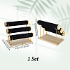 3-Tier T Bar Velvet Metal Bracelet Display Stands AJEW-WH0816-129G-B-2