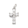 Rack Plating Brass Clear Cubic Zirconia Pendants X-KK-M293-13P-1