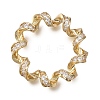 Brass Micro Pave Clear Cubic Zirconia Pendants CU-CBA3569-01G-D-1