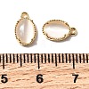 Oval Brass Charms KK-D024-01E-G-3