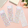 4 Sheets 4 Styles Acrylic Self Adhesive Stickers DIY-GF0014-71A-7