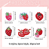 36Pcs 6 Styles Strawberry Computerized Embroidery Cloth Self Adhesive Patches PATC-FG0002-42-2