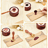 Brass Wax Seal Stamp with Rosewood Handle AJEW-WH0412-0345-3