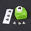 Random Single Color or Random Mixed Color Mini Plastic Craft Paper Punch Sets for Scrapbooking & Paper Crafts AJEW-L051-15-3