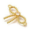 Rack Plating Brass Pave Clear Cubic Zirconia Bowknot Connector Charms KK-I716-29G-2