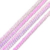 Transparent Gradient Color Glass Beads Strands GLAA-H021-01A-04-2