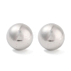 Non-Tarnish Half Round 316 Surgical Stainless Steel Stud Earrings for Women Men EJEW-Z050-08B-AS-2