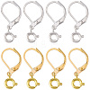 20 Pairs 2 Colors Brass Leverback Earring Findings KK-SC0007-43-7