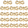 14Pcs Brass Bowknot Connector Charms KK-BBC0021-74-1