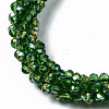 Faceted Transparent Glass Beads Stretch Bracelets BJEW-S144-002C-07-3