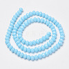 Opaque Solid Color Glass Beads Strands LS-EGLA-A034-P6mm-D08-2