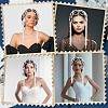 1Pc Plastic Beads Hair Chain Hat for Bridal OHAR-GF0001-52B-5