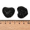 Sparkling Acrylic Heart Beads with Rhinestone Embellishment LS-OACR-NH0001-02B-08-3