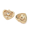 Brass Pave Clear Cubic Zirconia Pendants KK-A286-02G-2