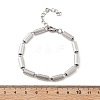 304 Stainless Steel Column Link Chain Bracelets for Women BJEW-F488-50P-3