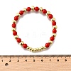 ABS Imitation Pearl Round Beads Stretch Bracelets for Women BJEW-D317-12A-G-5