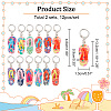 12Pcs 12 Colors Handmade Polymer Clay Sandy Beach Shoe Locking Stitch Marker HJEW-PH01561-2