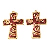 304 Stainless Steel Enamel Rhinestone Big Pendants STAS-L314-09G-01-1