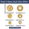 90Pcs 3 Styles Brass Beads KK-SC0007-94-2