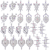 24Pcs 12 Styles Alloy Rhinestone Connector Charms FIND-SC0022-21A-1