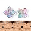 Baking Paint Transparent Glass Bead Caps DGLA-N014-04E-3
