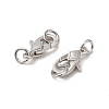 Rhodium Plated 925 Sterling Silver Lobster Claw Clasps with Jump Rings STER-D006-22P-2