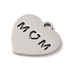 Mother's Day 201 Stainless Steel Charms STAS-E217-14P-2