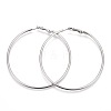 Tarnish Resistant 201 Stainless Steel Hoop Earrings EJEW-F188-24P-D-1