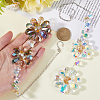 Glass Beaded Flower Hanging Suncatchers AJEW-WH20020-064A-3
