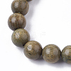 Green Sandalwood Mala Bead Bracelets BJEW-S140-03B-4