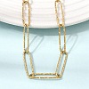 5MM 304 Stainless Steel Textured Paperclip Chain Necklaces for Women Men SA-CBA37BC-20G-2