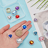 12Pcs 12 Styles Alloy Glass Shoe Decorations AJEW-FG0004-42-3