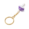 Glass Seed Beads Mushroom Keychain KEYC-MZ00021-01-4