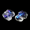 Spray Painted Glass Beads GLAA-Z007-04A-2