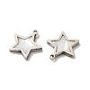 304 Stainless Steel Star Charms STAS-A080-11P-3