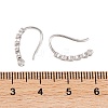 Rack Plating Brass Cubic Zirconia Earring Hooks KK-S374-05P-01-3