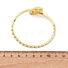 Brass Micro Pave Clear Cubic Zirconia Cuff Bangles for Women BJEW-U025-07G-5