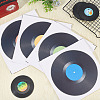 4 Sheets 4 Colors Square Plastic Vinyl Records Waterproof Decorative Stickers DIY-WH0349-146-4