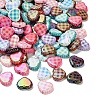 Rainbow Iridescent Printed Opaque Acrylic Beads OACR-D316-01B-03-1