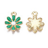 Light Gold Plated Alloy Pendants ENAM-T009-39E-3