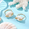 Natural Cowrie Shell Finger Rings for Women RJEW-JR00834-1