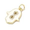 Brass Micro Pave Cubic Zirconia Pendants KK-H255-09G-02-2